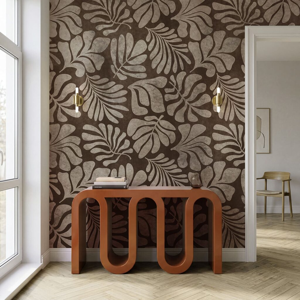 Wall mural Brown and white pattern (SKU: t01111v4) Wall mural Brown and white pattern (SKU: t01111v4)