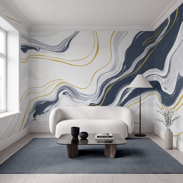 Wall mural White and blue marbled surface (SKU: t01112v1) Wall mural White and blue marbled surface (SKU: t01112v1)