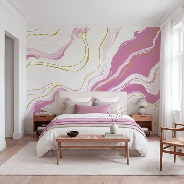Wall mural Pink and white marbled surface (SKU: t01112v4) Wall mural Pink and white marbled surface (SKU: t01112v4)