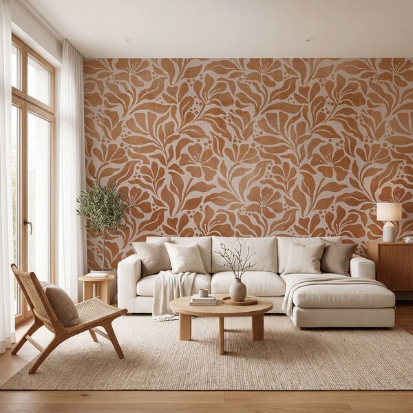 Wall mural Nature-inspired floral pattern design (SKU: t01114)