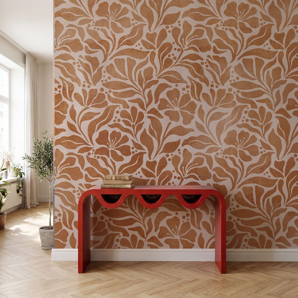 Wall mural Nature-inspired floral pattern design (SKU: t01114)