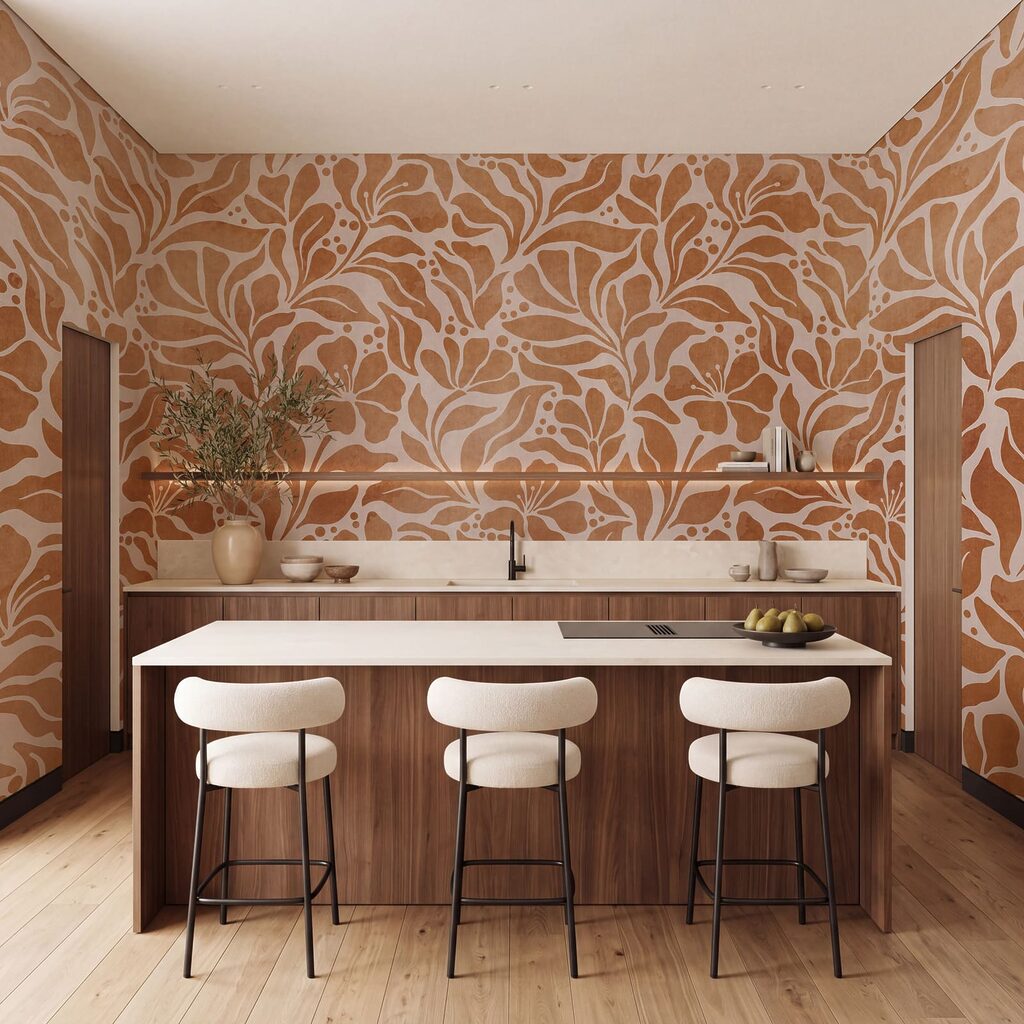 Wall mural Nature-inspired floral pattern design (SKU: t01114)