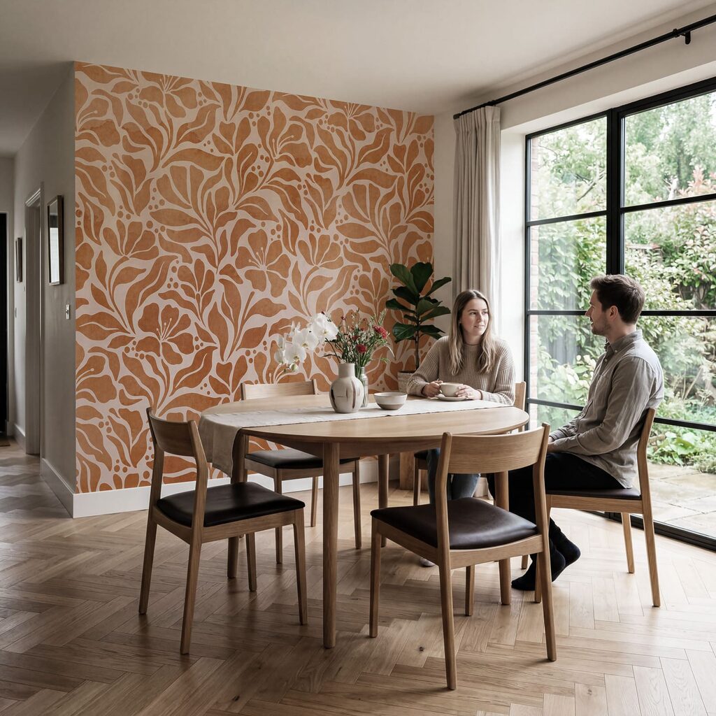 Wall mural Nature-inspired floral pattern design (SKU: t01114)