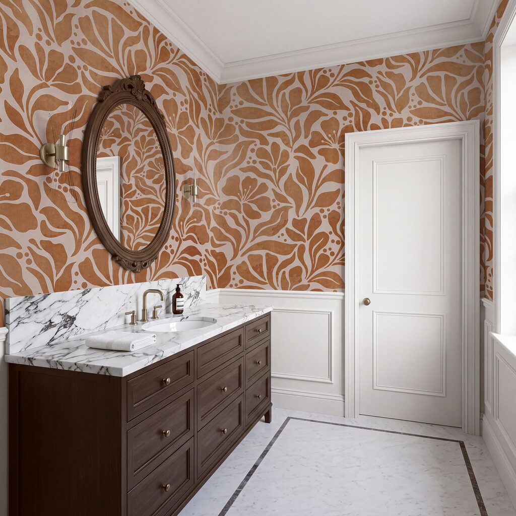 Wall mural Nature-inspired floral pattern design (SKU: t01114)