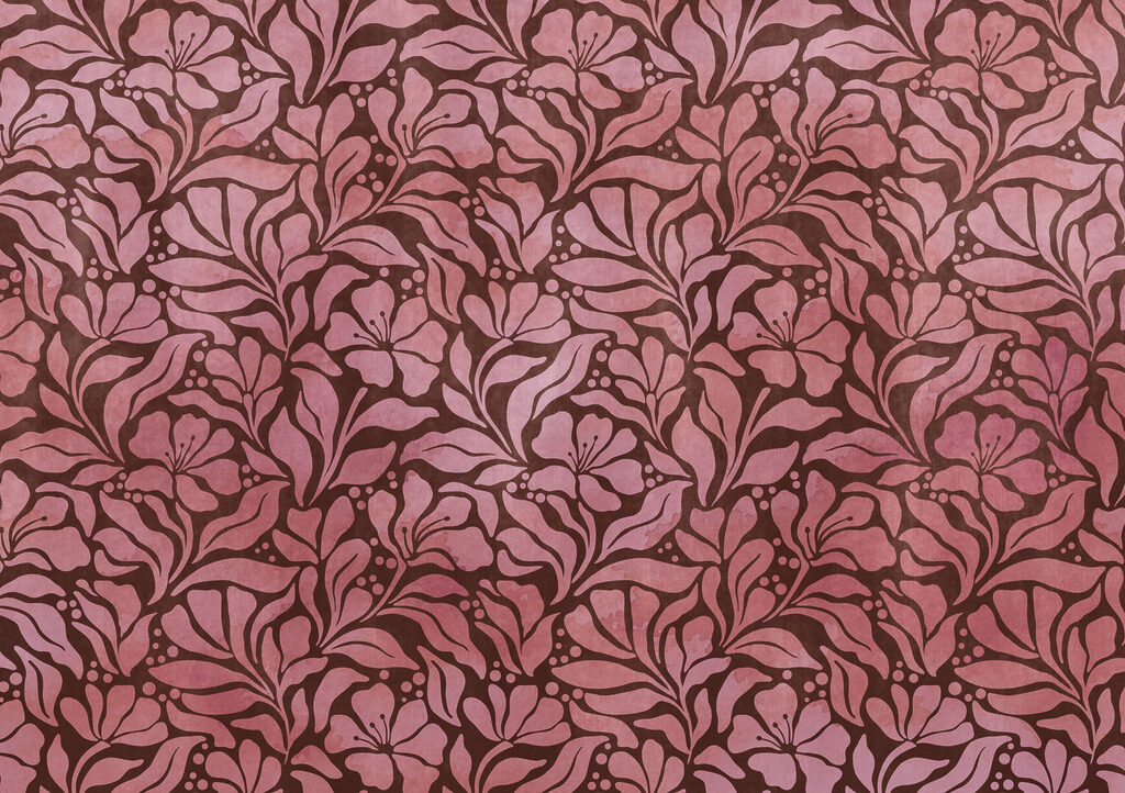 Wall mural Pattern of pink flowers (SKU: t01114v2) Wall mural Pattern of pink flowers (SKU: t01114v2)