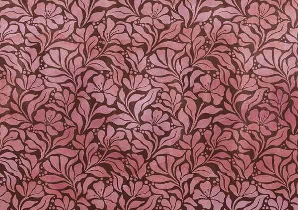 Wall mural Pattern of pink flowers (SKU: t01114v2) Wall mural Pattern of pink flowers (SKU: t01114v2)