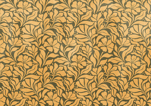 Wall mural Pattern of leaves and flowers (SKU: t01114v4) Wall mural Pattern of leaves and flowers (SKU: t01114v4)