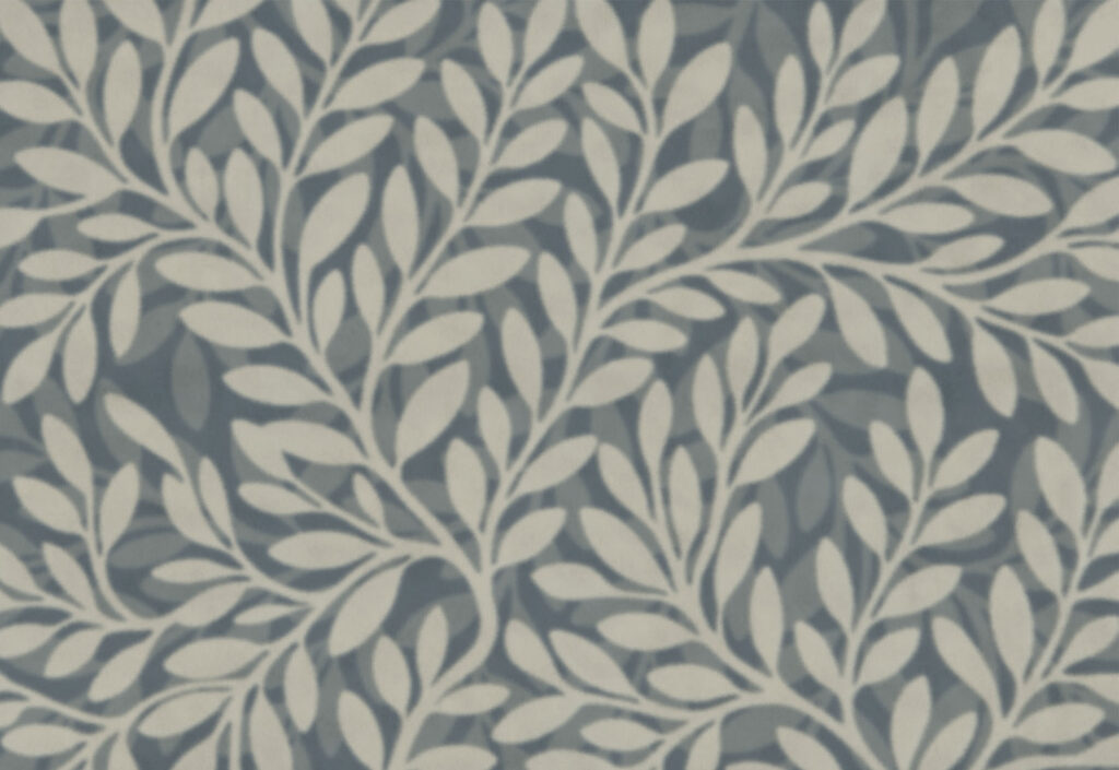 Wall mural Pattern of leaves on a grey background (SKU: t01067)