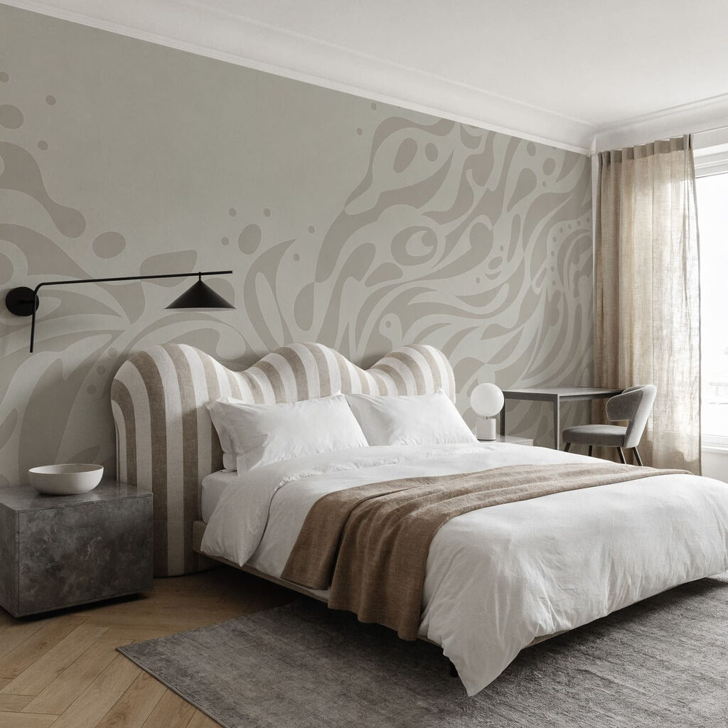 Wall mural Grey and white pattern (SKU: t01070) Wall mural Grey and white pattern (SKU: t01070)