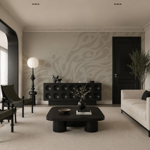 Wall mural Grey and white pattern (SKU: t01070) Wall mural Grey and white pattern (SKU: t01070)