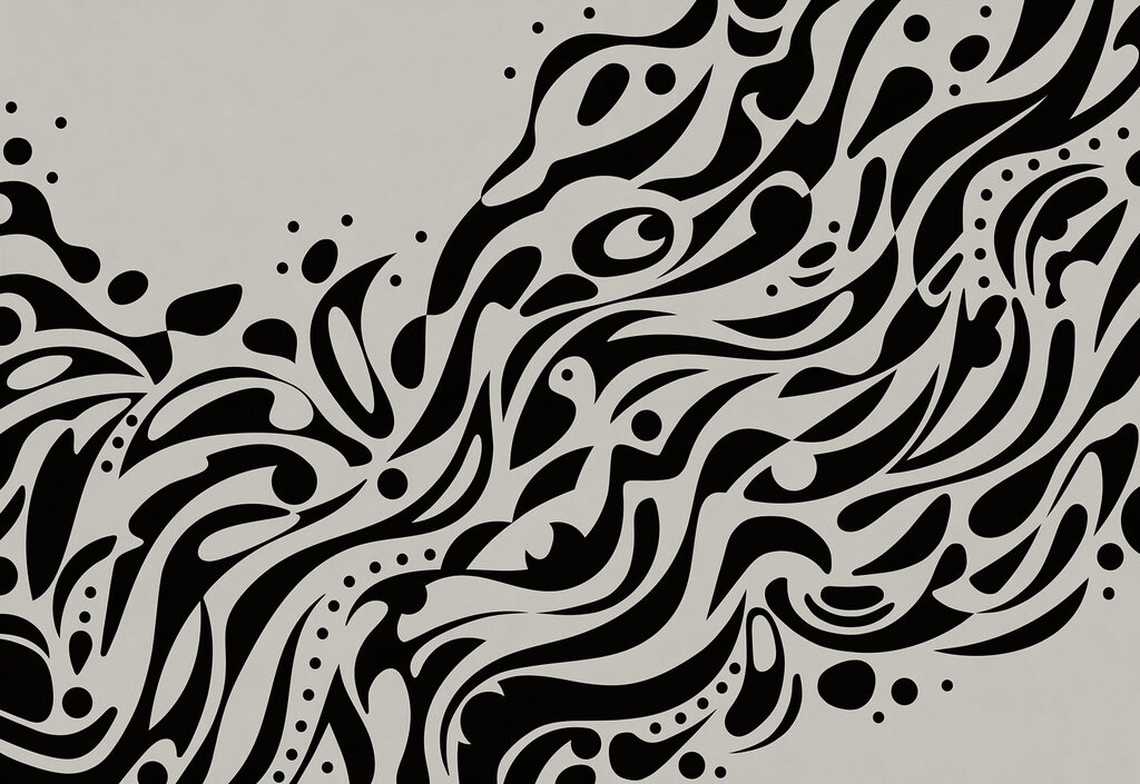 Wall mural Black and white pattern (SKU: t01070v1) Wall mural Black and white pattern (SKU: t01070v1)