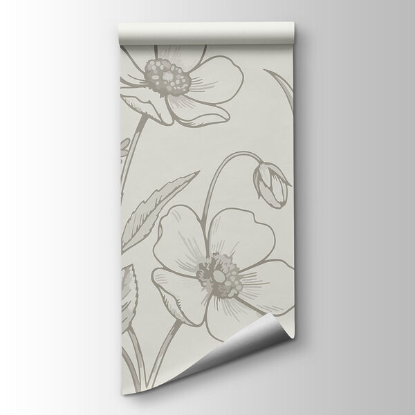 Wall mural Line of flowers and plants (SKU: t01071)