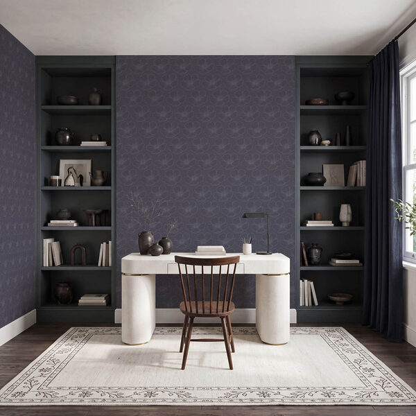 Wall mural Pattern of flowers on a dark background (SKU: t01072) Wall mural Pattern of flowers on a dark background (SKU: t01072)