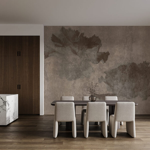 Wall mural Faded floral elegance on neutral background (SKU: t01118v1)