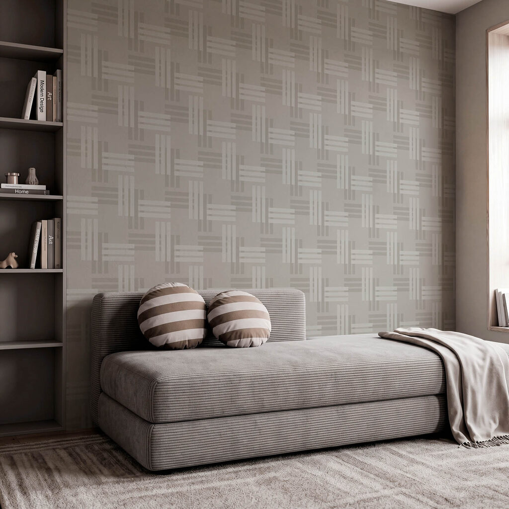 Wall mural Grey and white pattern (SKU: t01085)
