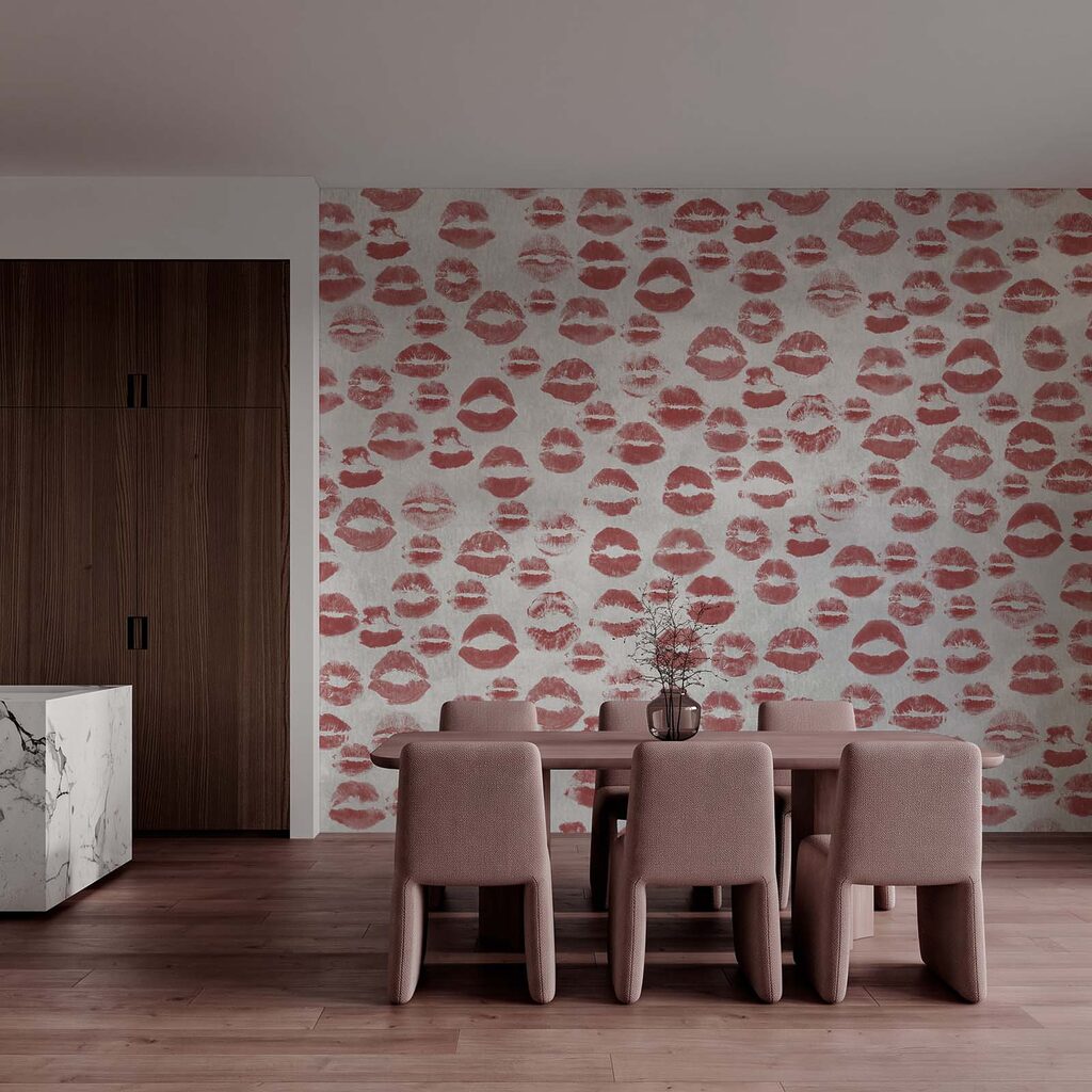 Wall mural Kisses in playful patterns everywhere (SKU: t01086v1) Wall mural Kisses in playful patterns everywhere (SKU: t01086v1)