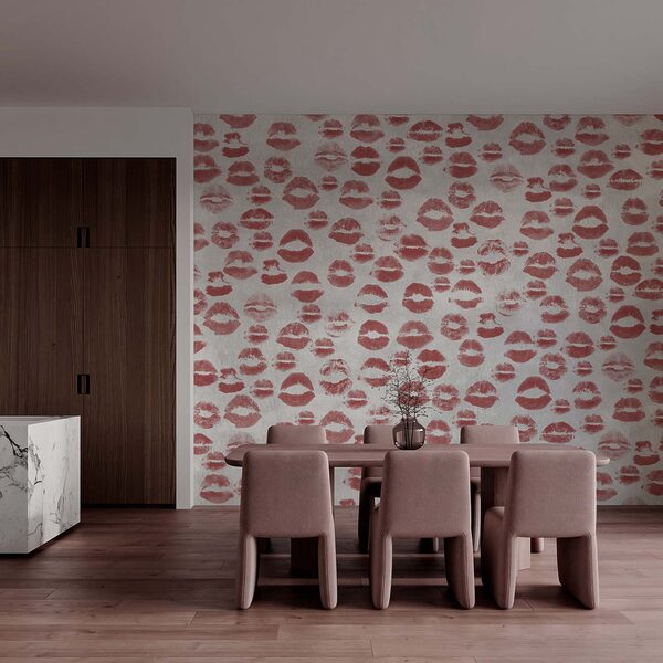 Wall mural Kisses in playful patterns everywhere (SKU: t01086v1) Wall mural Kisses in playful patterns everywhere (SKU: t01086v1)