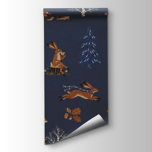 Wall mural Pattern of animals and trees (SKU: t01126v1)