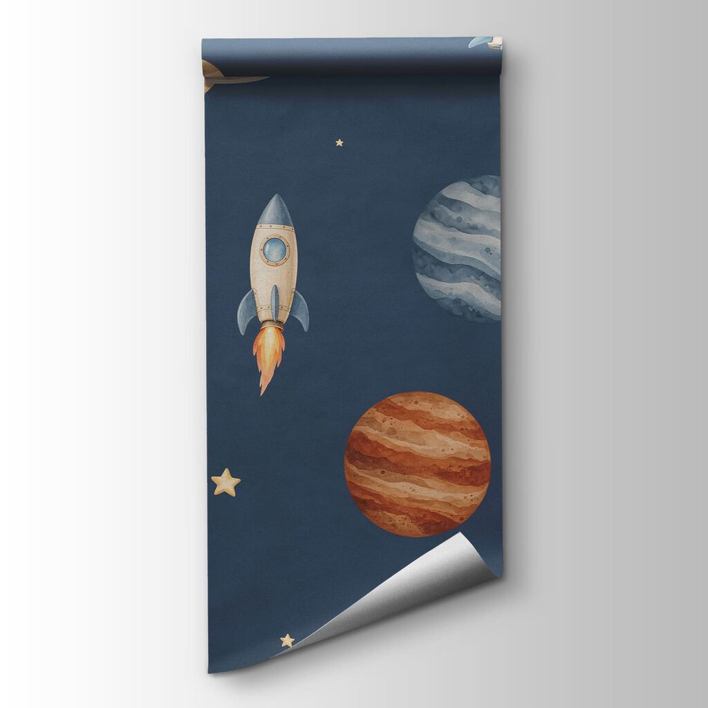 Wall mural Rocketing through a cosmic adventure (SKU: t01128) Wall mural Rocketing through a cosmic adventure (SKU: t01128)
