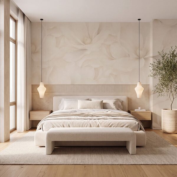 Wall mural Delicate blooms in soft colors (SKU: t01129)