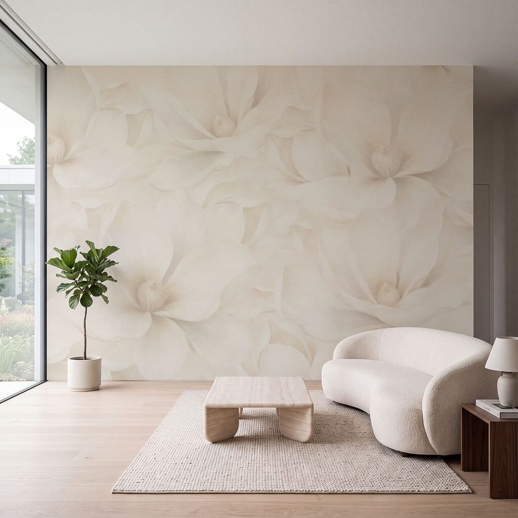 Wall mural Delicate blooms in soft colors (SKU: t01129)