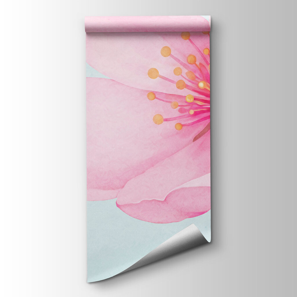 Wall mural Pattern of pink flowers (SKU: t01132)