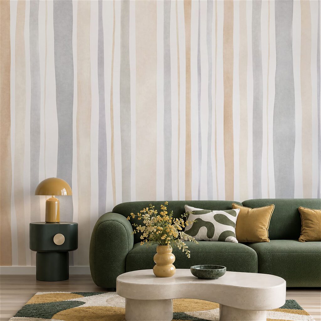 Wall mural Elegant neutral stripes for modern spaces (SKU: t01134) Wall mural Elegant neutral stripes for modern spaces (SKU: t01134)