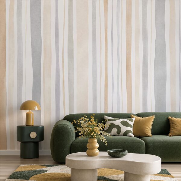 Wall mural Elegant neutral stripes for modern spaces (SKU: t01134) Wall mural Elegant neutral stripes for modern spaces (SKU: t01134)