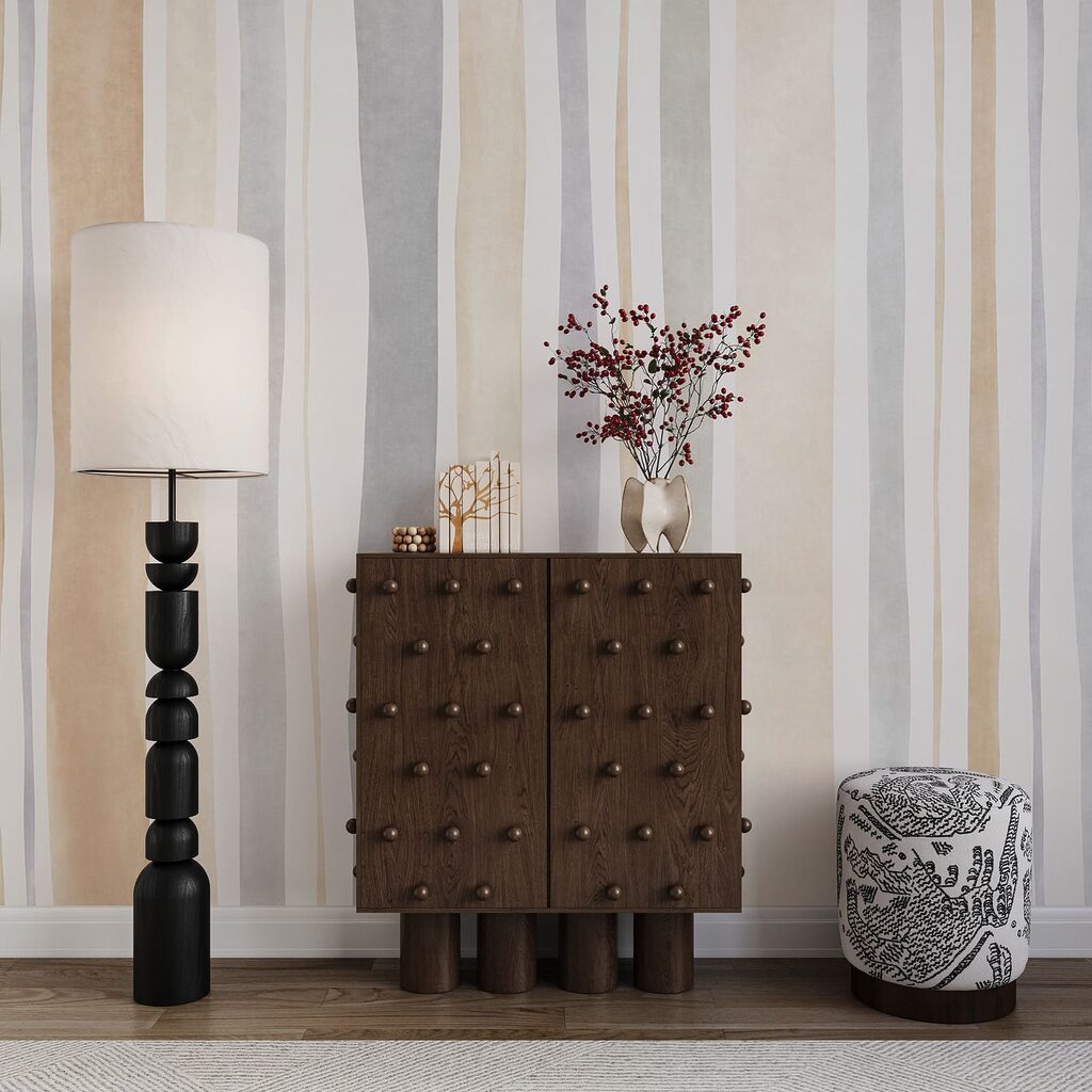 Wall mural Elegant neutral stripes for modern spaces (SKU: t01134) Wall mural Elegant neutral stripes for modern spaces (SKU: t01134)