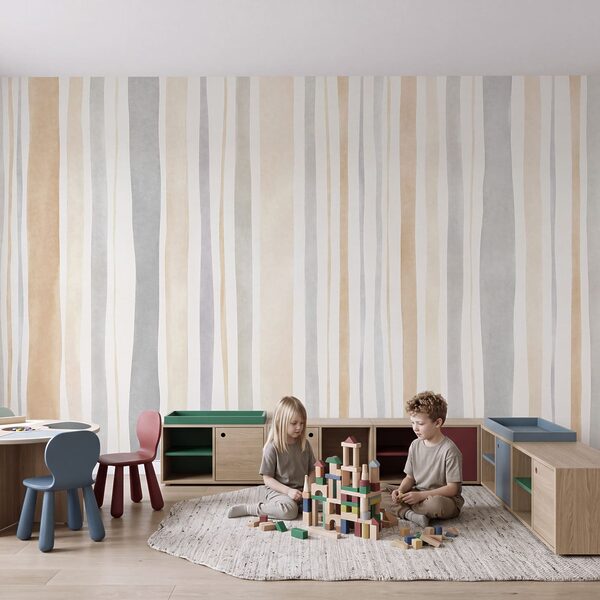 Wall mural Elegant neutral stripes for modern spaces (SKU: t01134) Wall mural Elegant neutral stripes for modern spaces (SKU: t01134)
