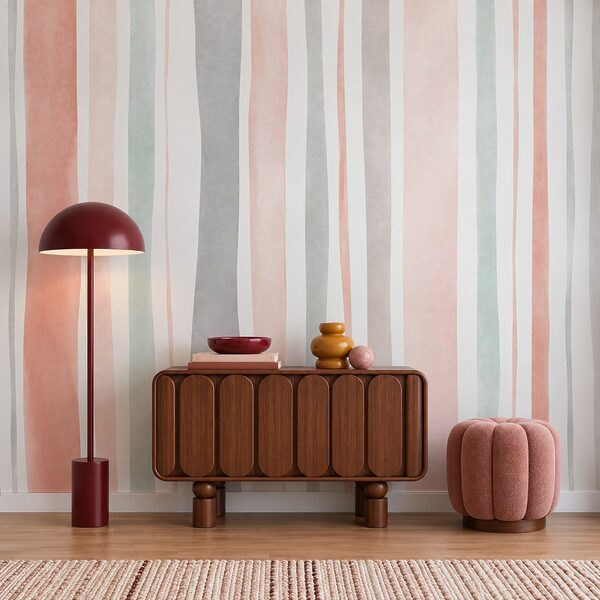 Wall mural Pink and grey striped background (SKU: t01134v1)