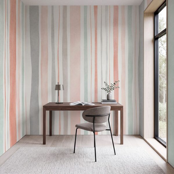 Wall mural Pink and grey striped background (SKU: t01134v1)