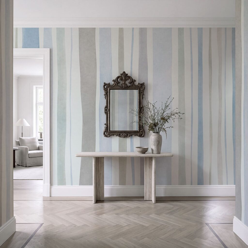 Wall mural Cool stripes in soothing colors (SKU: t01134v2)