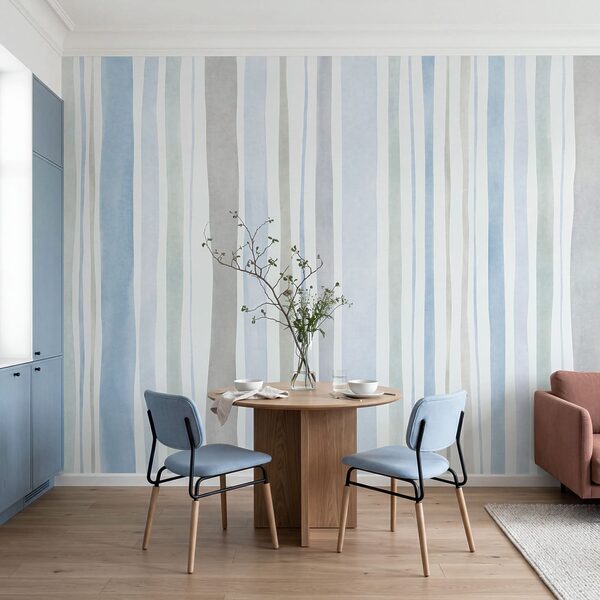 Wall mural Cool stripes in soothing colors (SKU: t01134v2)