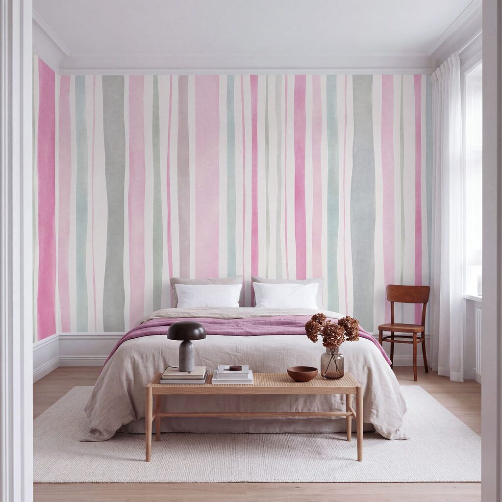 Wall mural Pink and grey striped background (SKU: t01134v3) Wall mural Pink and grey striped background (SKU: t01134v3)