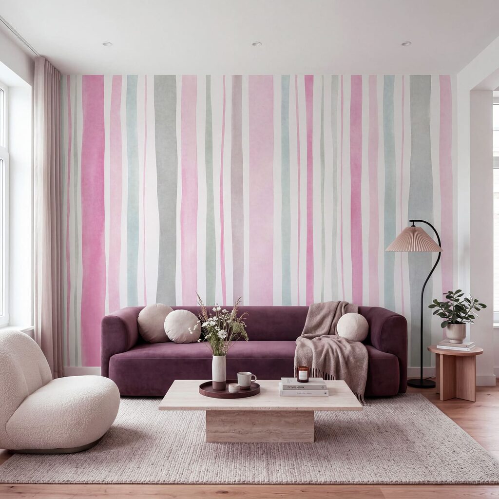 Wall mural Pink and grey striped background (SKU: t01134v3) Wall mural Pink and grey striped background (SKU: t01134v3)