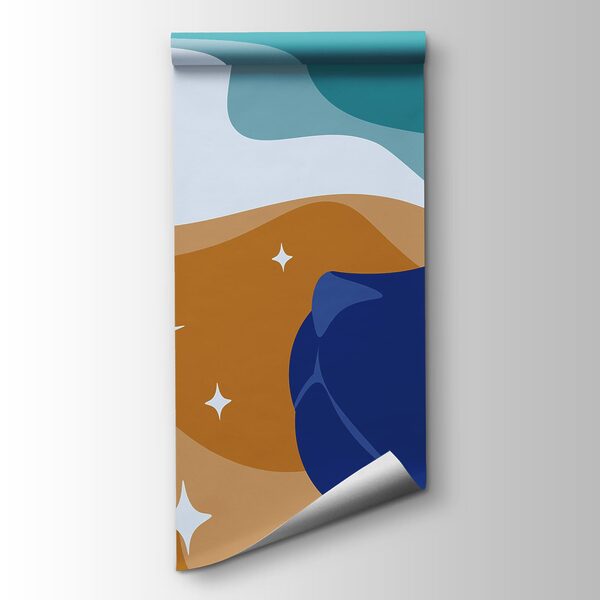 Wall mural Blue cats in the sky (SKU: t01136) Wall mural Blue cats in the sky (SKU: t01136)
