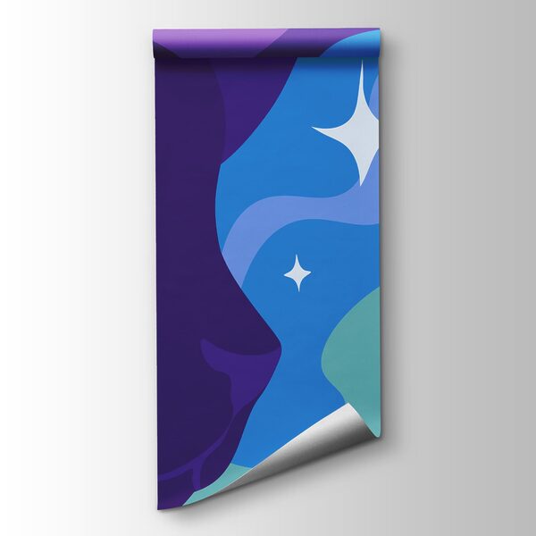 Wall mural Pattern of cats in the sky (SKU: t01136v2)