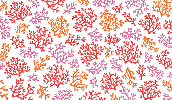 Wall mural Pattern of orange and purple corals (SKU: t01137) Wall mural Pattern of orange and purple corals (SKU: t01137)