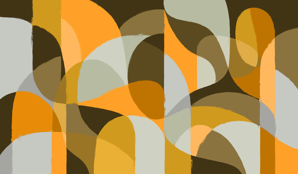 Wall mural Colorful pattern with curved shapes (SKU: t01138v1)