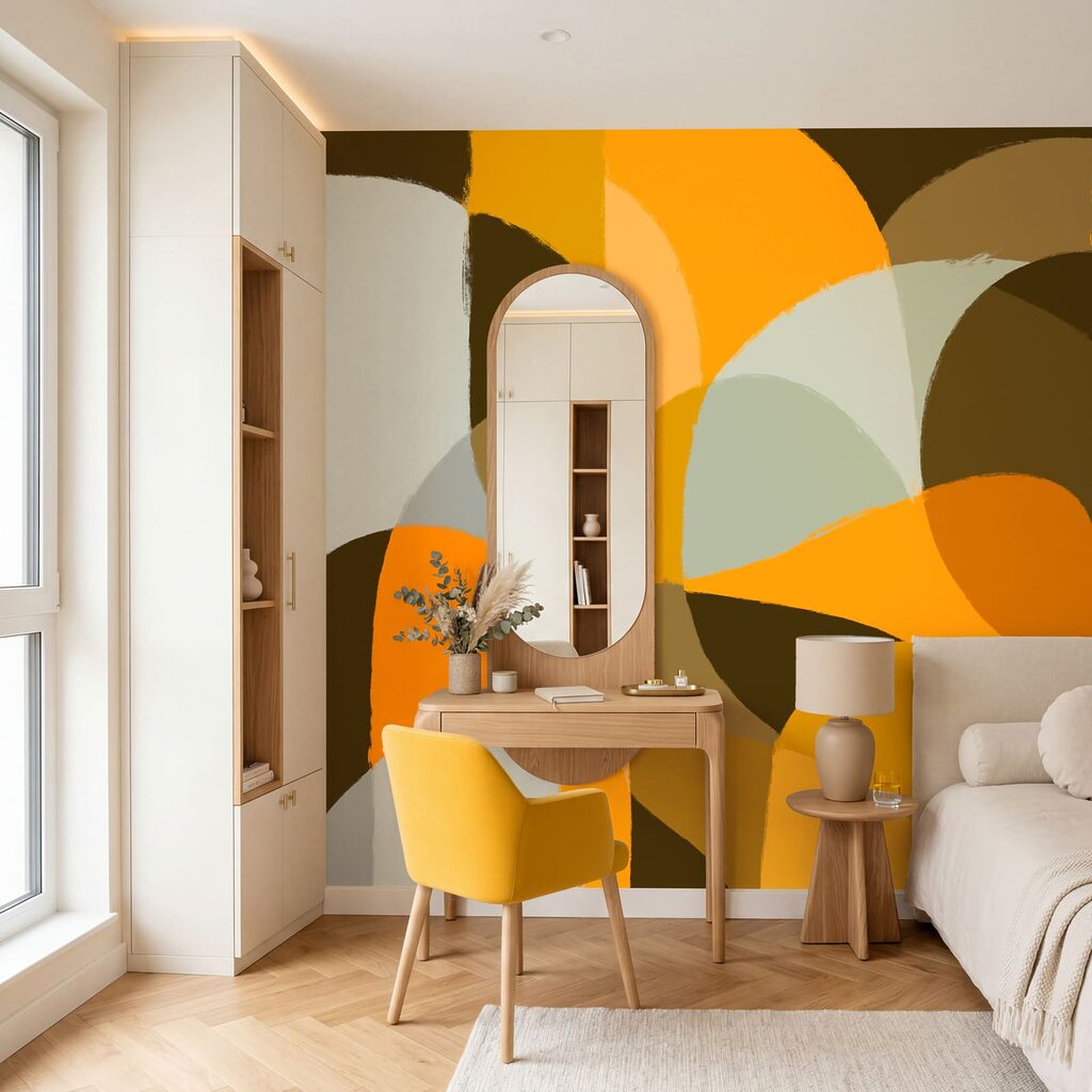 Wall mural Colorful pattern with curved shapes (SKU: t01138v1)