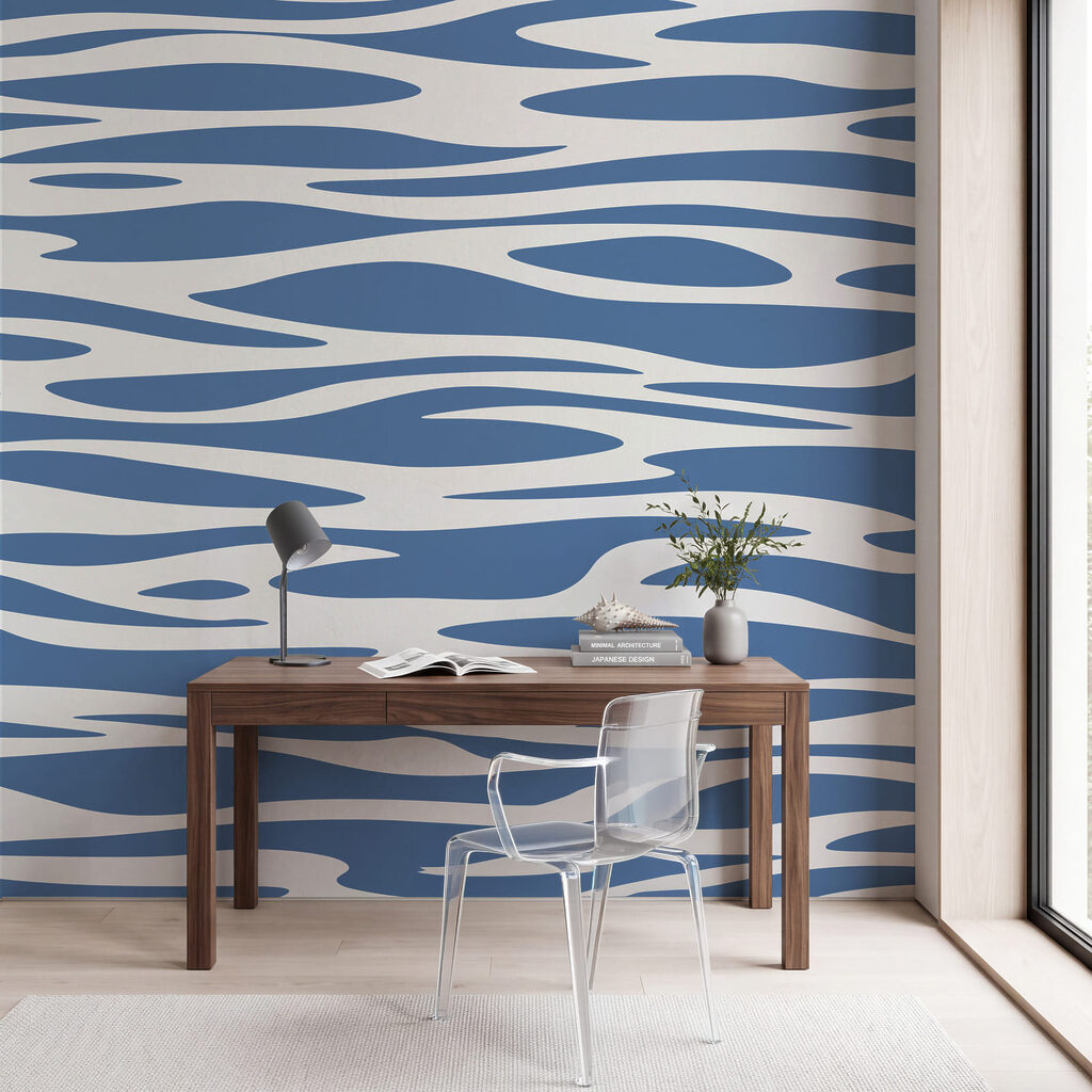 Wall mural Blue and white pattern (SKU: t01141) Wall mural Blue and white pattern (SKU: t01141)