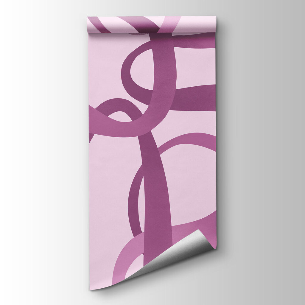 Wall mural Pink and purple swirly lines (SKU: t01168v3) Wall mural Pink and purple swirly lines (SKU: t01168v3)