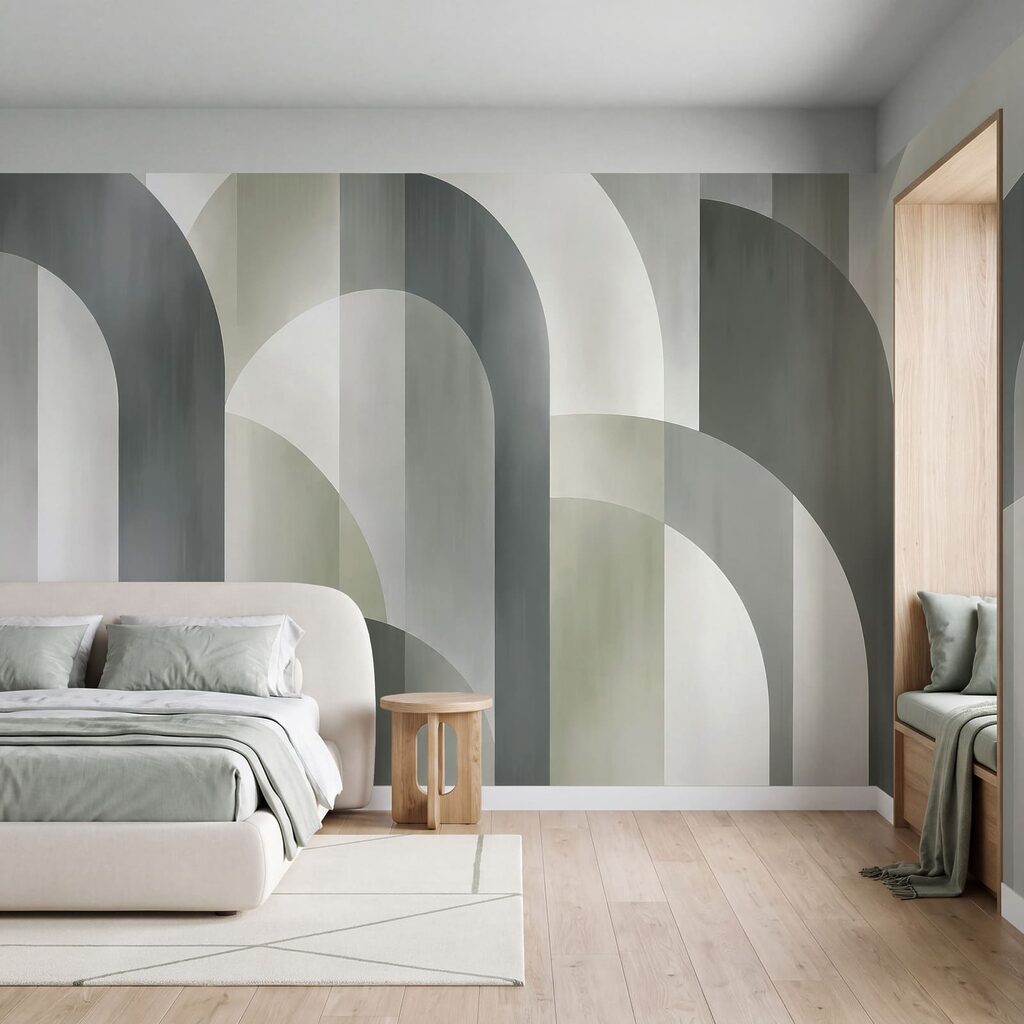 Wall mural Grey and white art deco pattern (SKU: t01188v1) Wall mural Grey and white art deco pattern (SKU: t01188v1)