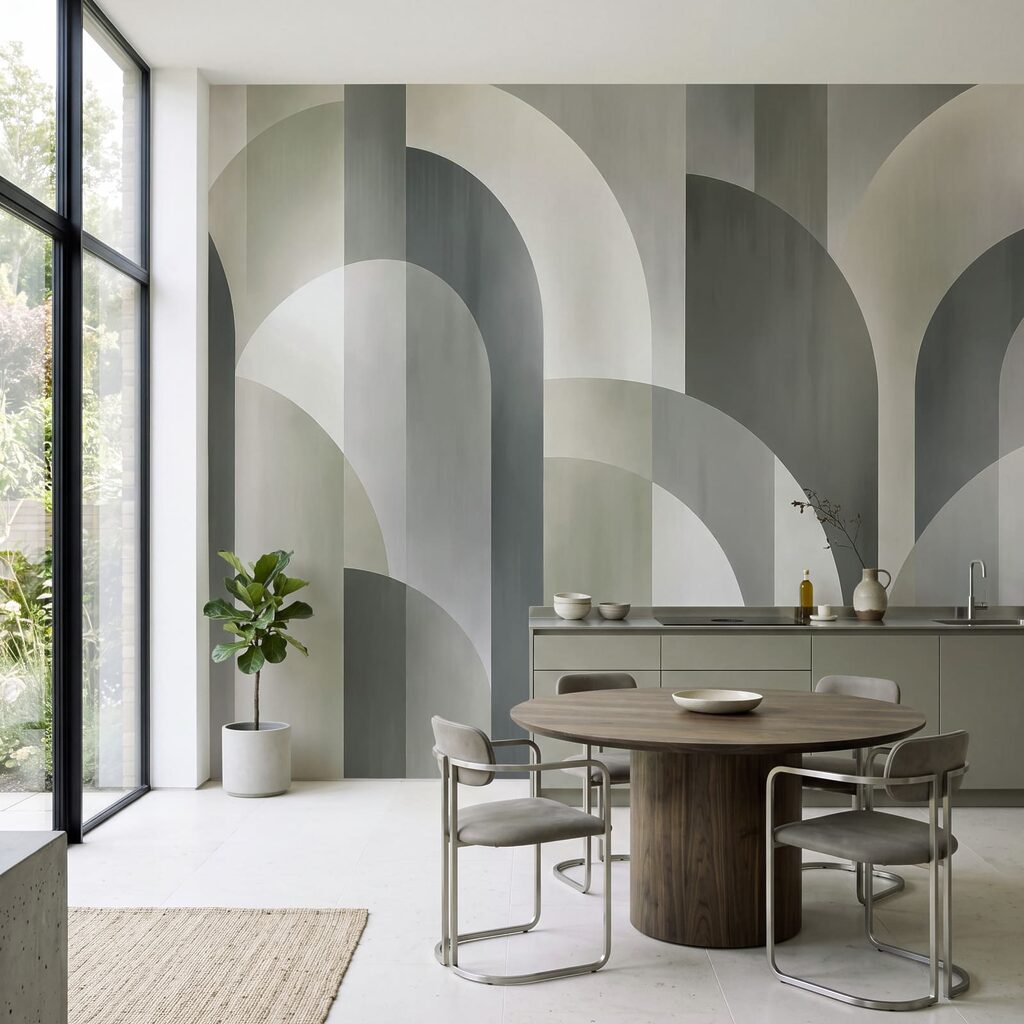 Wall mural Grey and white art deco pattern (SKU: t01188v1) Wall mural Grey and white art deco pattern (SKU: t01188v1)