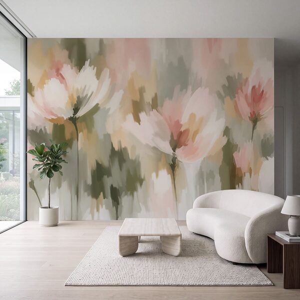 Wall mural Painting of flowers (SKU: t01189) Wall mural Painting of flowers (SKU: t01189)