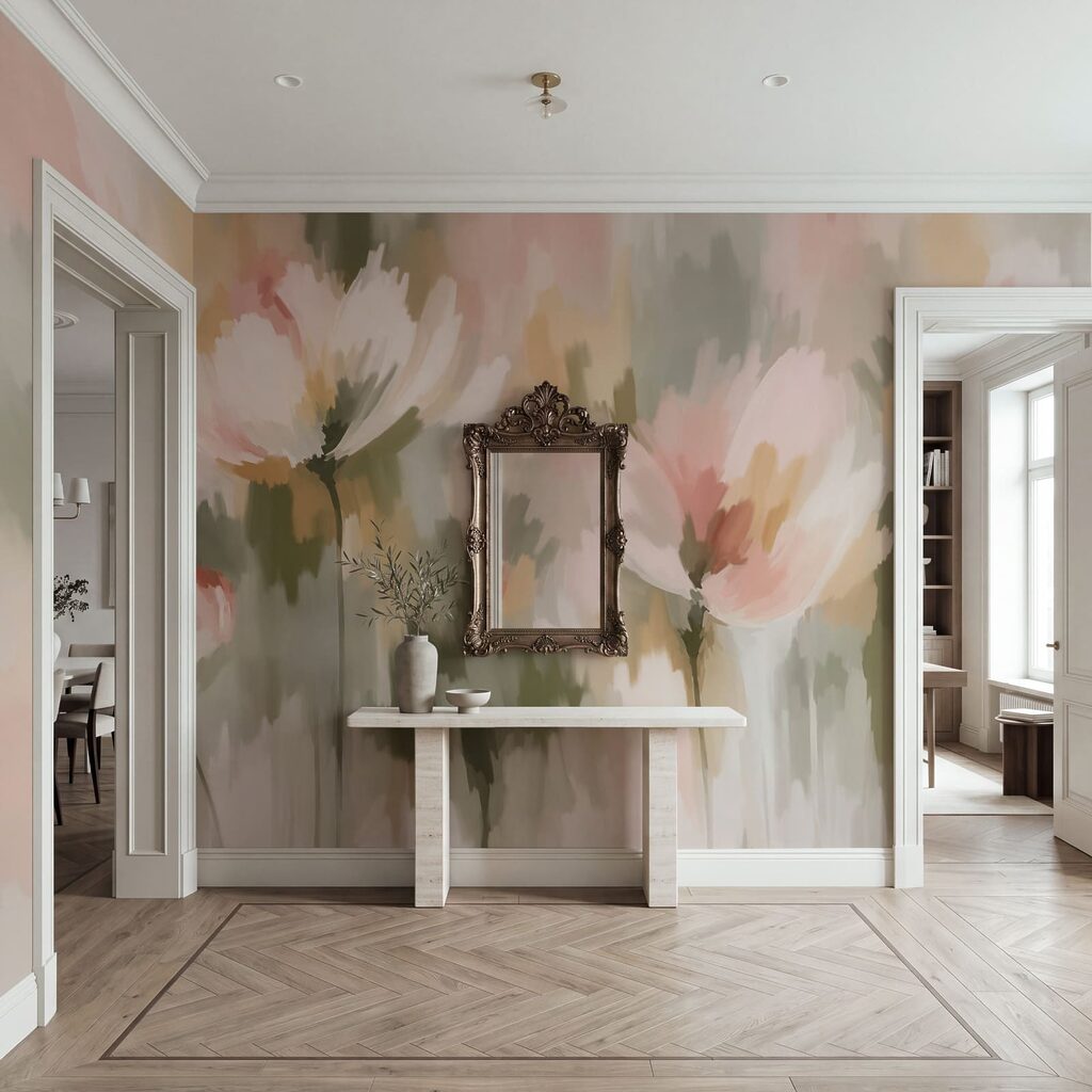 Wall mural Painting of flowers (SKU: t01189) Wall mural Painting of flowers (SKU: t01189)