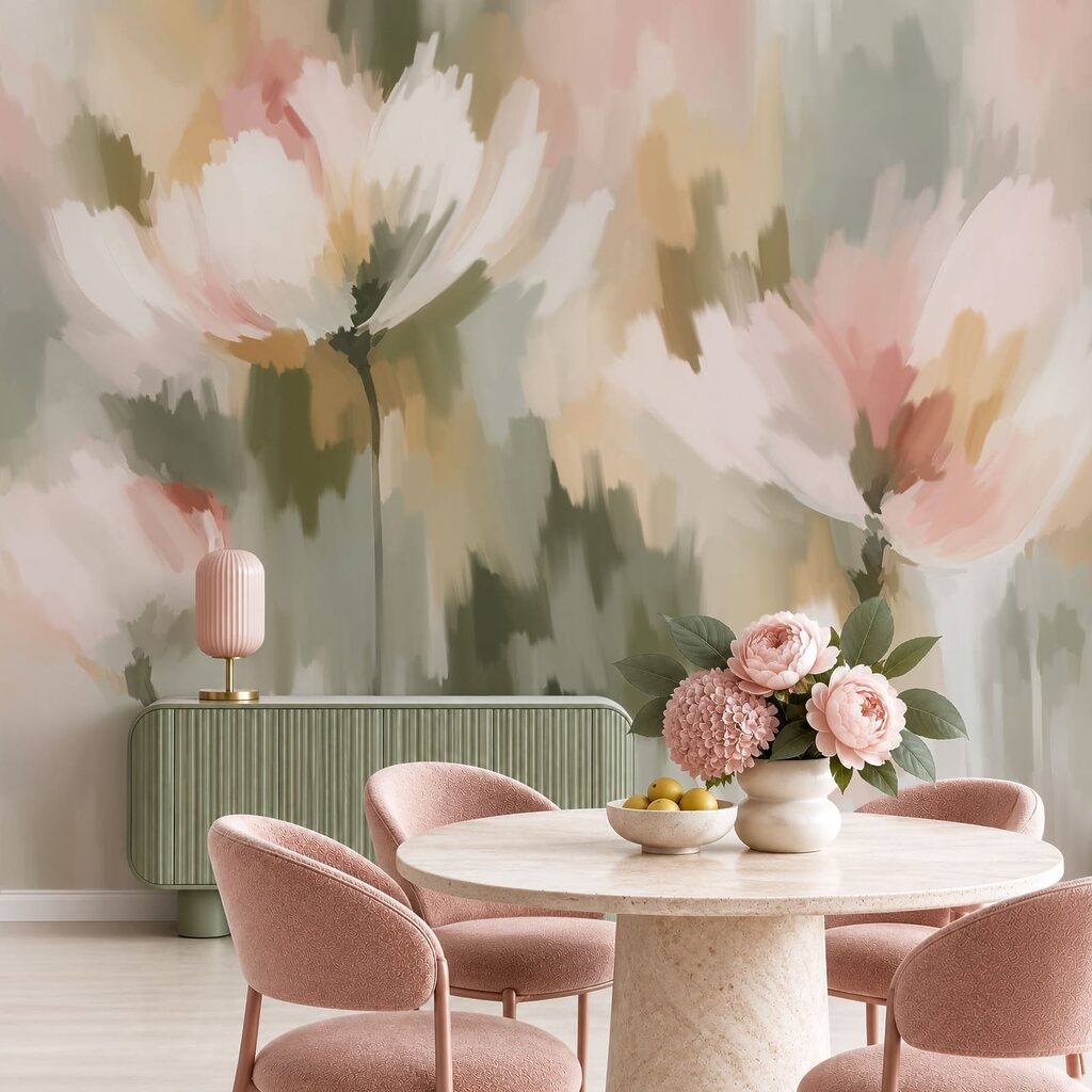 Wall mural Painting of flowers (SKU: t01189) Wall mural Painting of flowers (SKU: t01189)