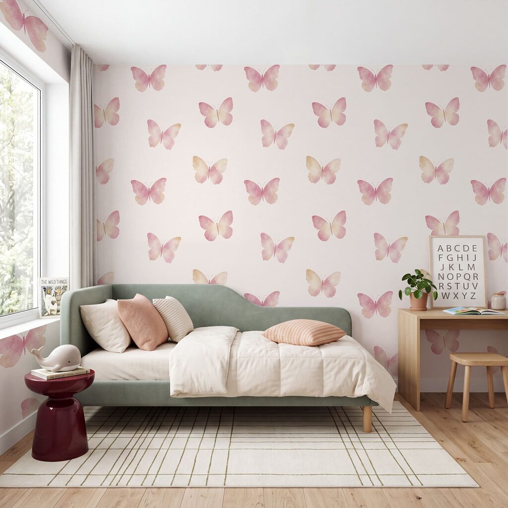Wall mural Pattern of butterflies on a white background (SKU: t01190) Wall mural Pattern of butterflies on a white background (SKU: t01190)