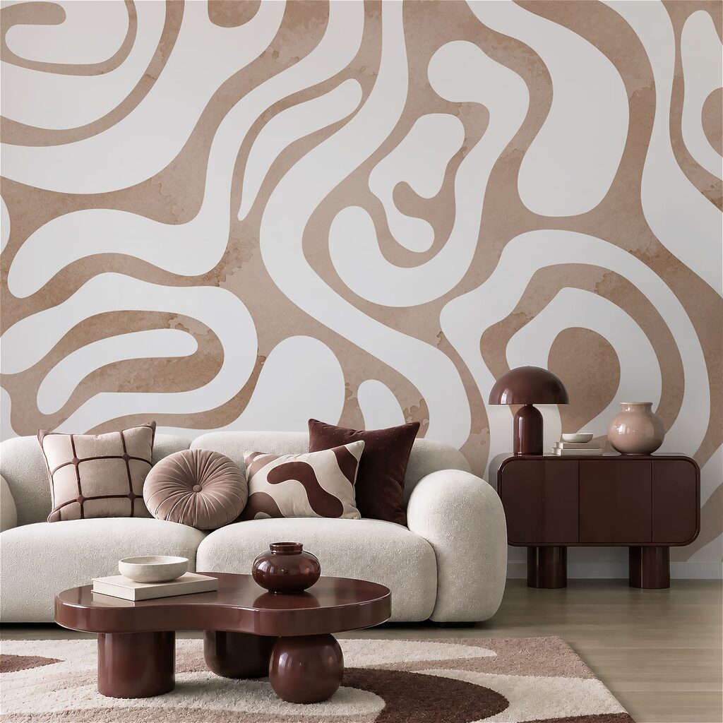Wall mural White and pink pattern (SKU: t01191v1) Wall mural White and pink pattern (SKU: t01191v1)